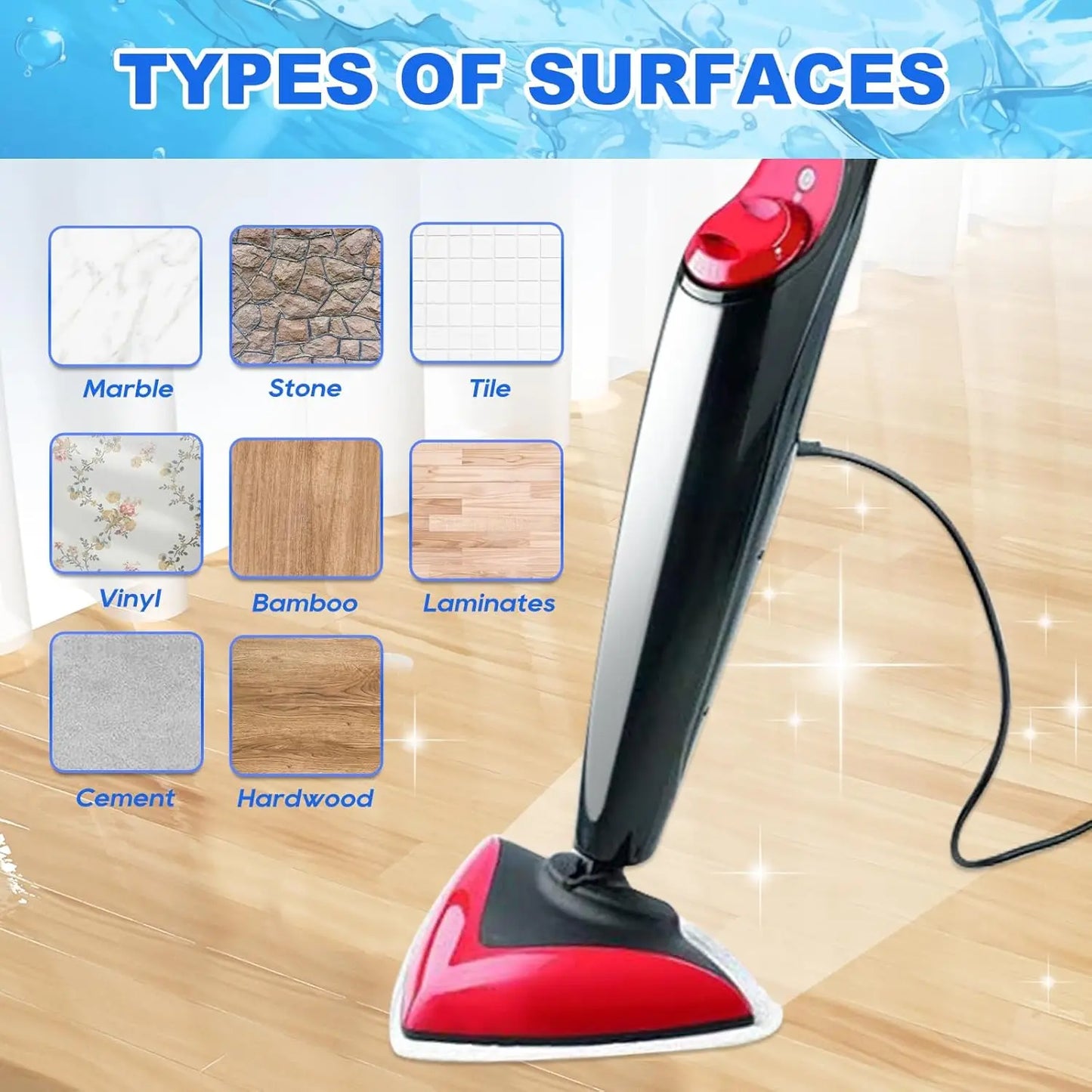 Steam Mop Pads for Vileda Steam Mop Plus and Vileda Steam Mop, Replacement Vileda Steam Mop Refill Pads, Microfibre Pad
