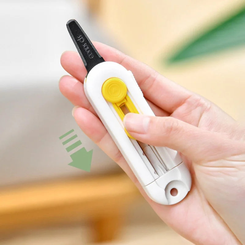 Compact Artistic Box Cutter - Portable Mini Utility Knife For Opening Packages, Office Stationery & Crafts
