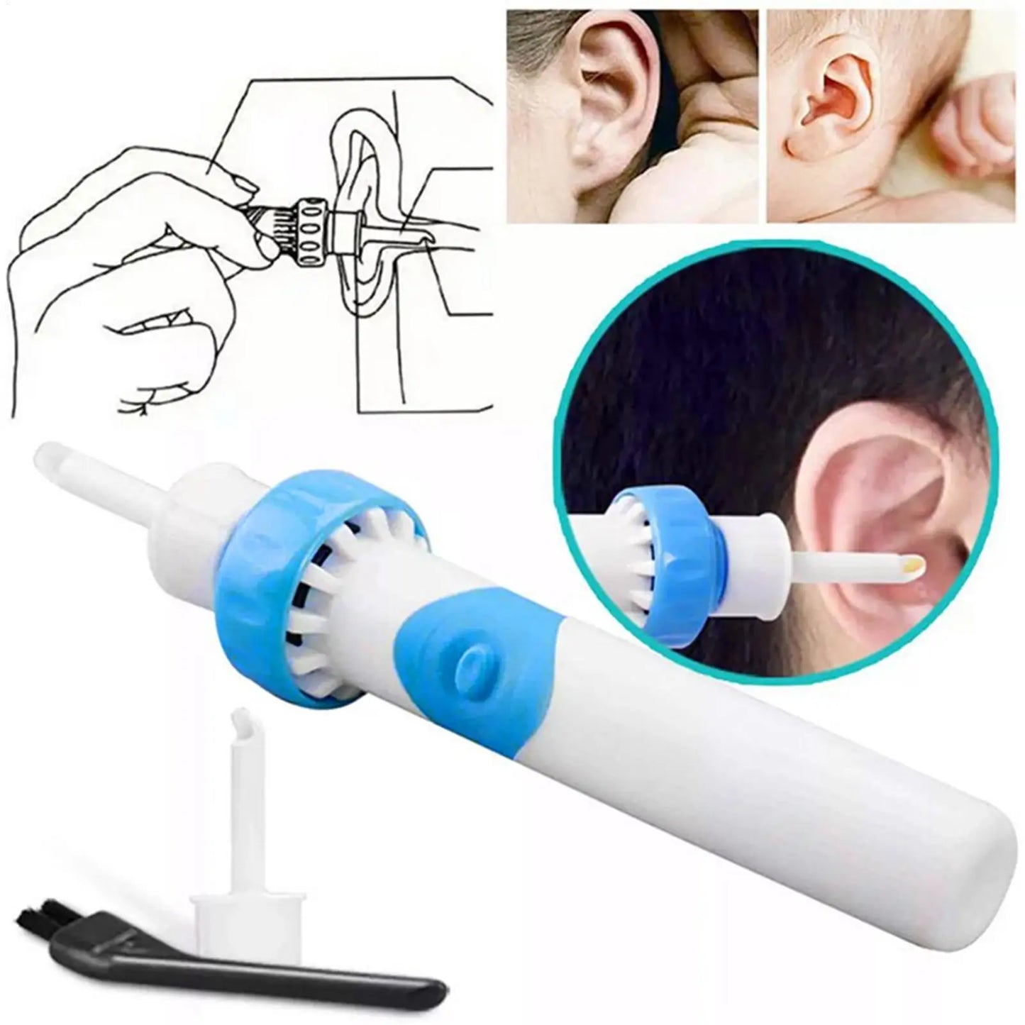 Electric Earpicks Earwax Tool For Children Adults Cleaning Earwax Cordless Safety Vibration Suction Spoon Ear Cleaner Earpicks