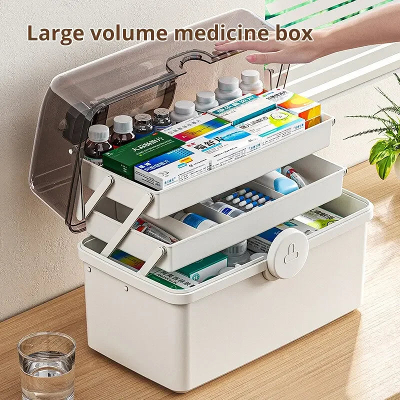 1Pcs Large Capacity Medicine Box, Household Medicine Storage, Multi-layer Classification Household Medicine Box