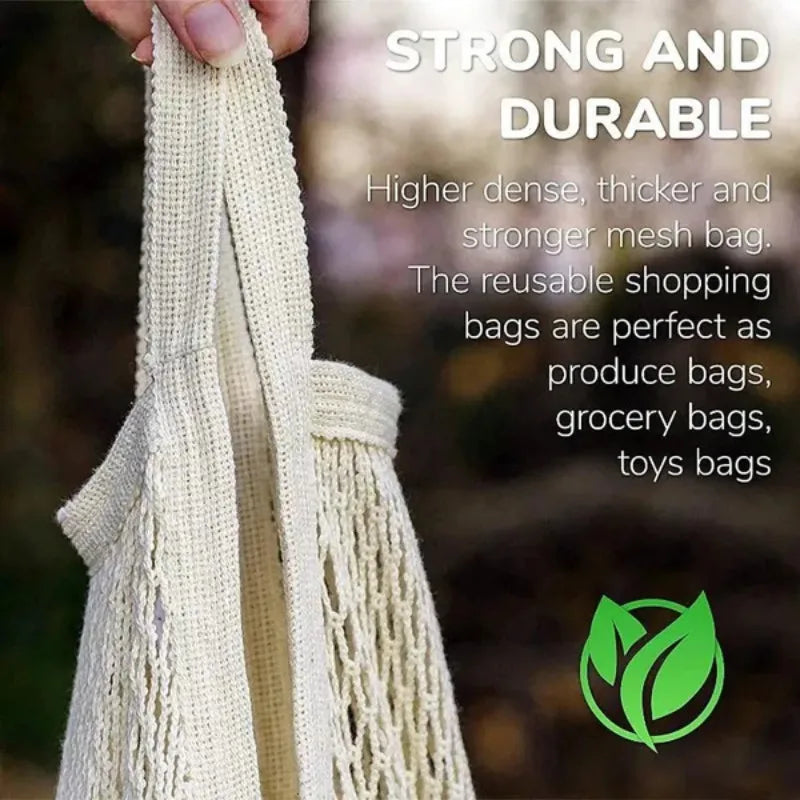 Reusable Fruit Vegetable Bag Washable Mesh Grocery Bags String Bags Net Shopping Bags Mesh Bags for Fruit Storage  Shopping bag