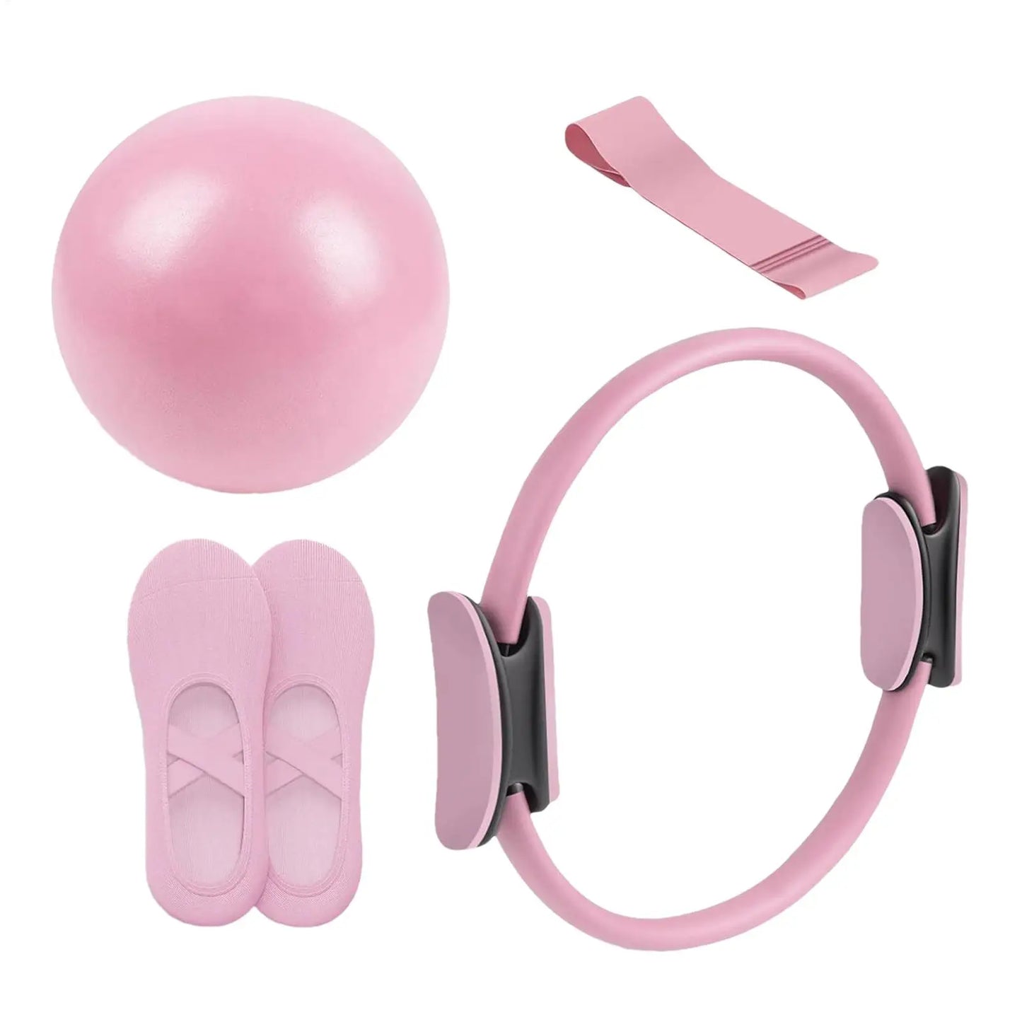 Pilates Ring and Ball Set Pilates Fitness Equipment Portable Resistance Band Exercise for Pregnancy Postpartum Travel