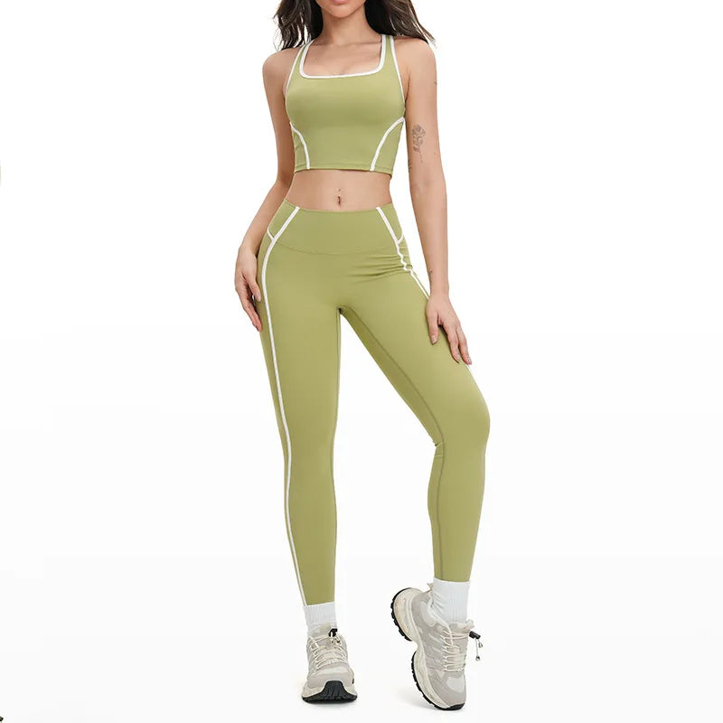 Yoga Set 2 PCS Sports Set Workout Outfits Women's Sportswear Fitness Gym Tracksuit