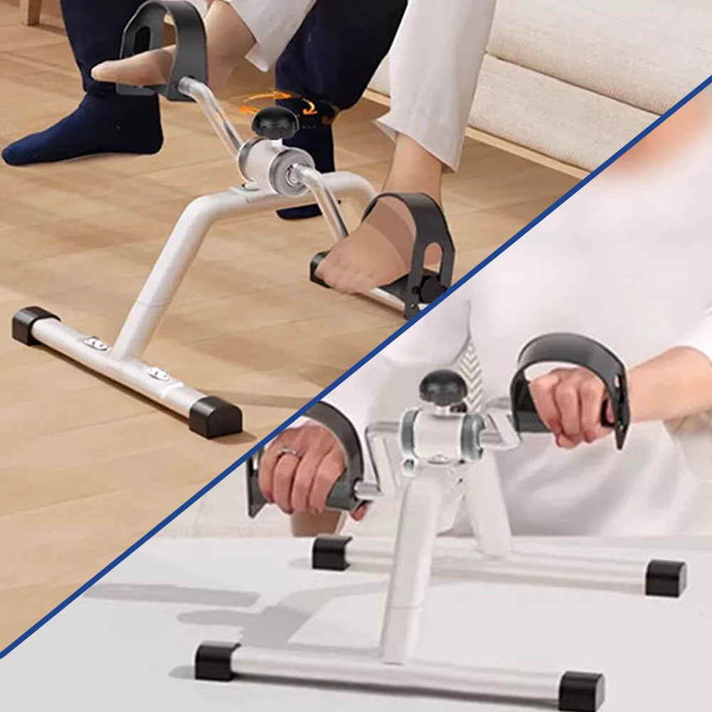 Folding Portable Stationary Exercise Bike with Adjustable Resistance Cycle Pedal Exerciser for Indoor Physical Therapy
