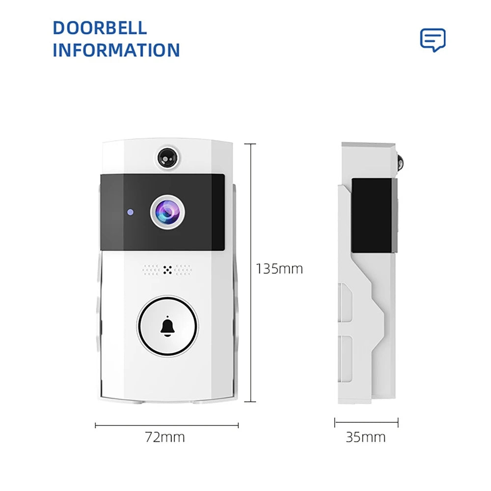 Wireless Video Doorbell bluetooth Remote Control Smart Video Monitor Voice-Changing Interco