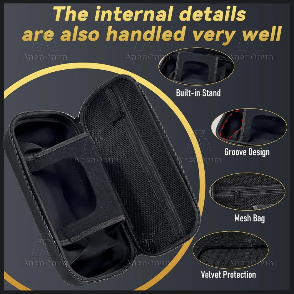 Portable Storage Bag for PS Portal Anti-fall Anti-scratch All-round Protection Travel Carrying Case Black EVA Hard Shell Handbag