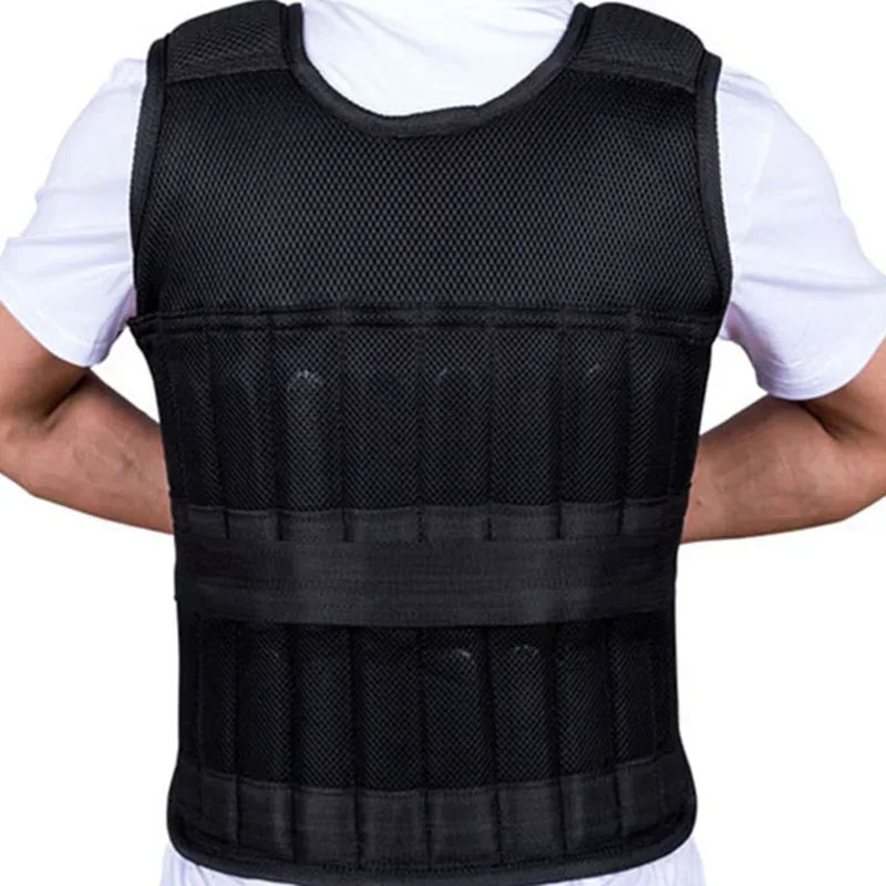 New Training Jacket Gym Fitness Equipment 15/35KG Adjustable Loading Weight Vest Boxing Running Workout Waistcoat Sand Clothing