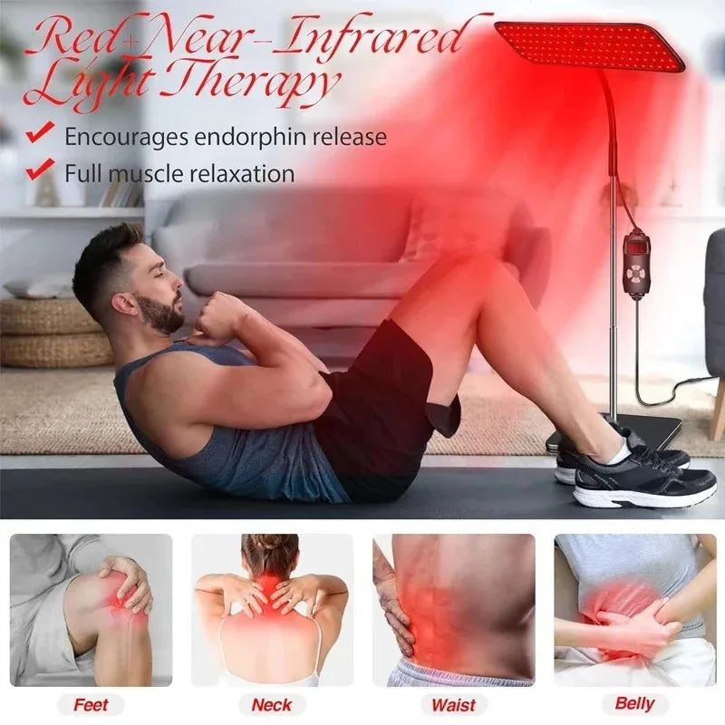 660nm 850nm Near Infrared Light Panel Red Light Lamp With Timer Face and Body Home Use