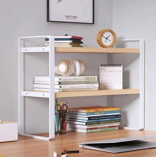Shelf Desktop Storage  Bookshelf Student Desk Shelves Racks Office Computer Desk Tiered Cabinet Home Storage Holders Organizer