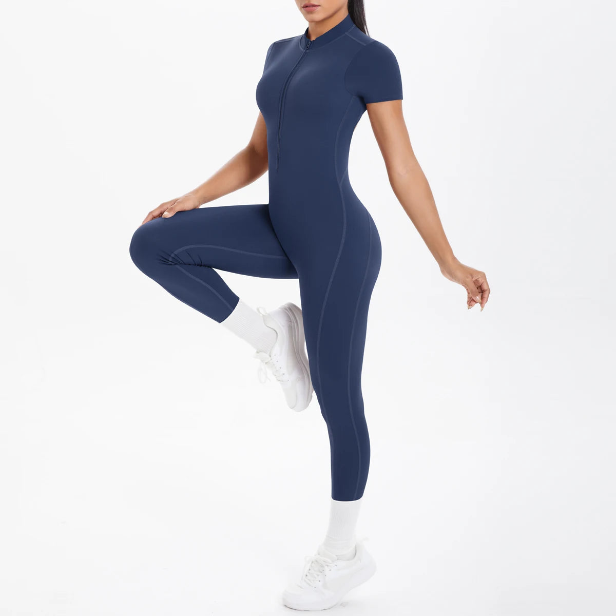 Sexy Backless Bodycon Scrunch Jumpsuit Raises Butt Women Dance Fitness Overalls Push Up