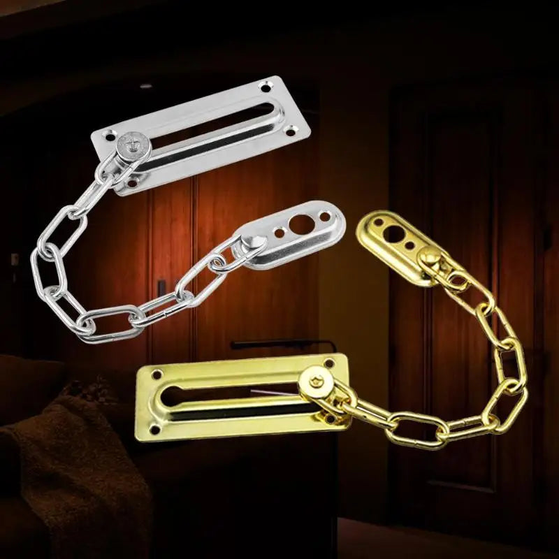 Stainless Steel Door Safety Guard Chain Security Bolt Locks Cabinet Latch DIY Home Tools