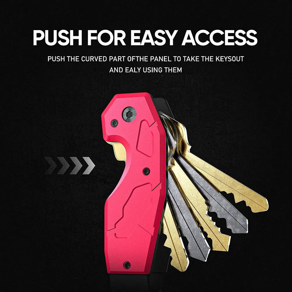 Compact Key Organizer Keychain – Holds 1-6 Keys, Minimalist Key Holder for Men and Women