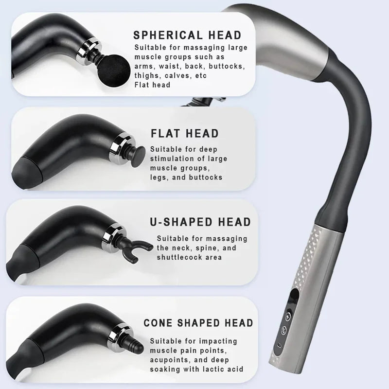 Smart Massage Gun Electric Massager Massage Hammer Rechargeable Home Handheld Hammer Back Artifact Body Massager