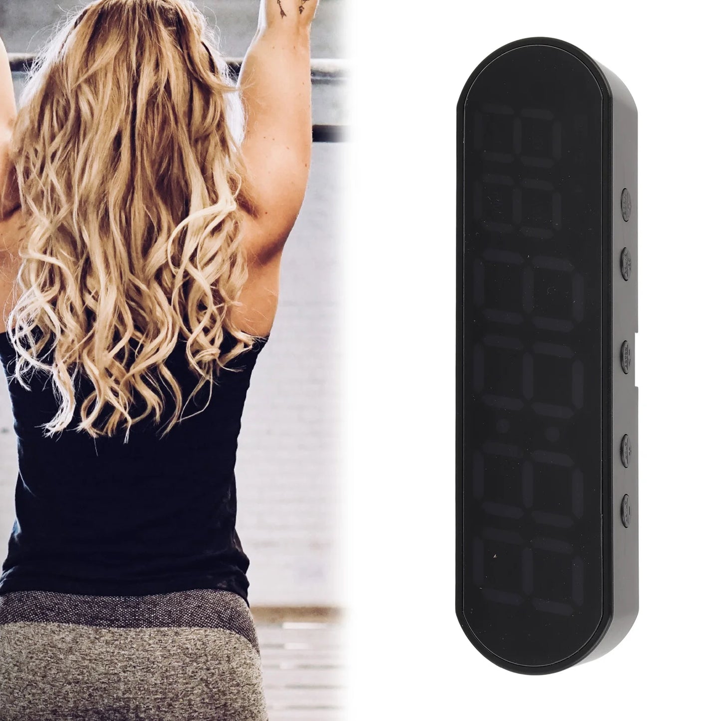 Fitness Interval Timer Portable Gym Timer Multifunctional 1000mAh USB Fitness Sports Interval Workout Timer Alarm Clock