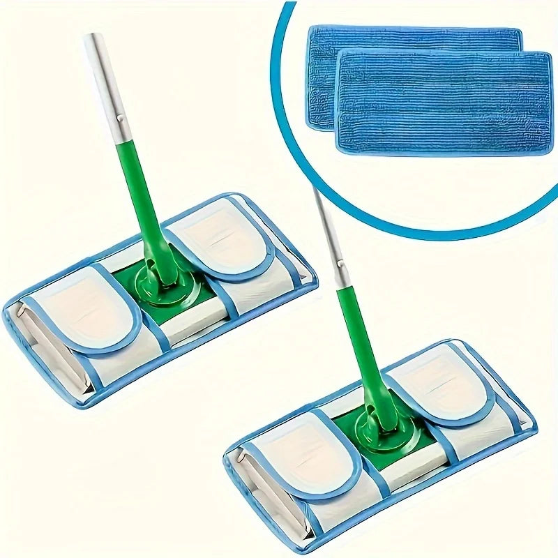1 Pack Microfiber Flat Mop Replacement Pad Reusable Washable Wet Dry Floor Cleaning Mop Cloth High Absorbency Home Cleaner