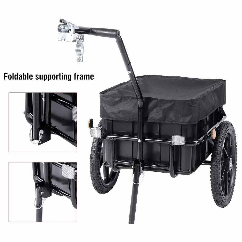 Heavy Duty 50kg Bike Bicycle Cargo Trailer Durable Transport Carrier Tow Cart Wagon For Industrial & Home Use New & Used