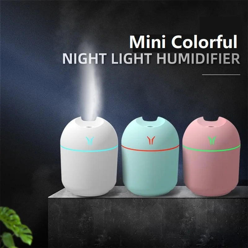 250ML USB Mini Air Humidifier Aroma Essential Oil Diffuser For Home Car Ultrasonic Mute Mist Maker