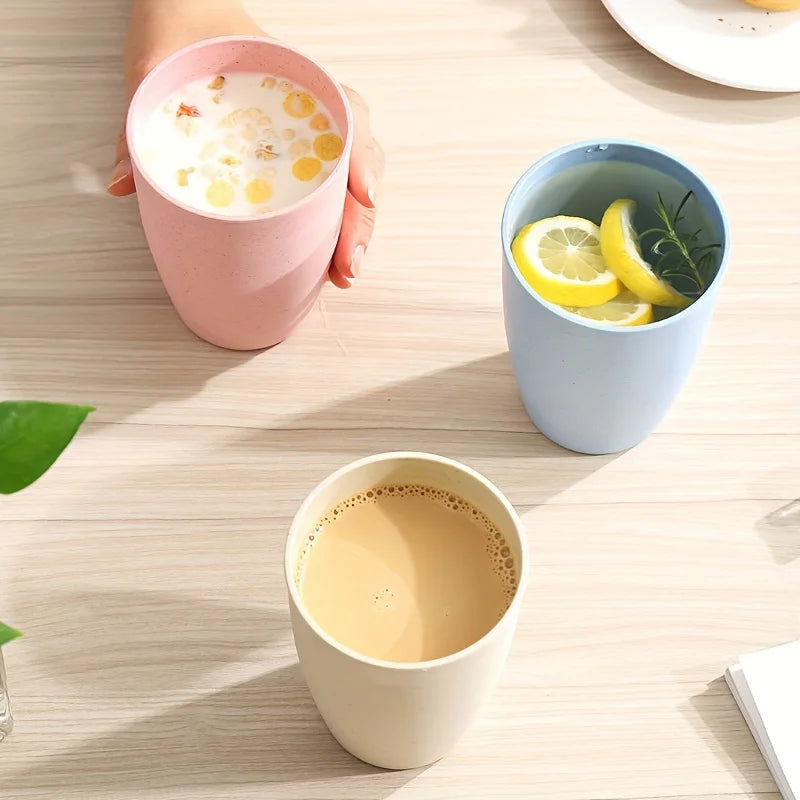 5 Colors Reusable Plastic Cups - Multicolor, Stackable Tumblers for Kitchen, Office & Travel - Durable Drinkware