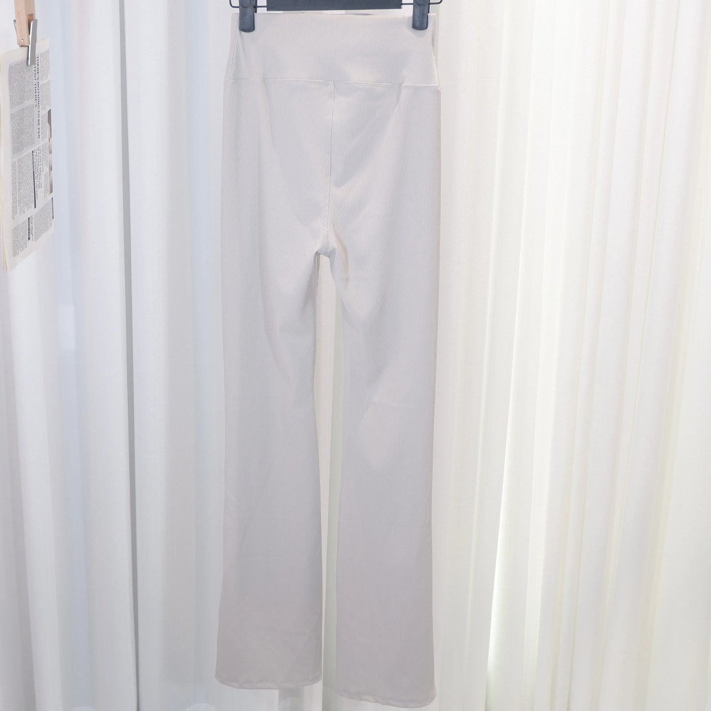 Yoga Pants for Women, High-Waisted, Ribbed, Flared, Comfortable