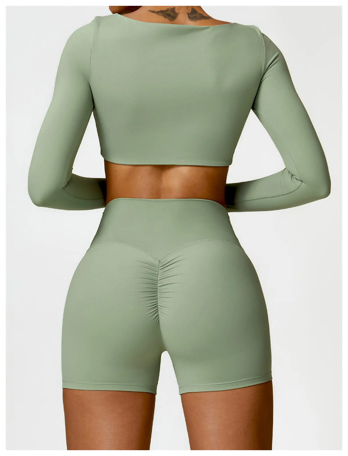 New Long sleeve Shirt Sports Set Women Fitness Tights Yoga Set Crop Top Running High Waist Gym Set Womens Outfits Yoga Clothing