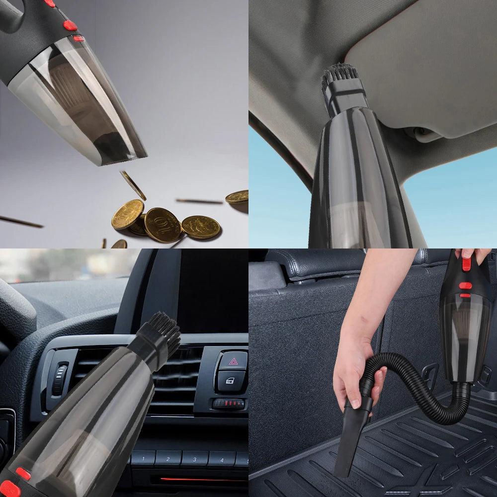 Cordless/Car Plug Cleaner Handheld Car Vacuum Car Cleaning Tool 120W 12V 5000PA