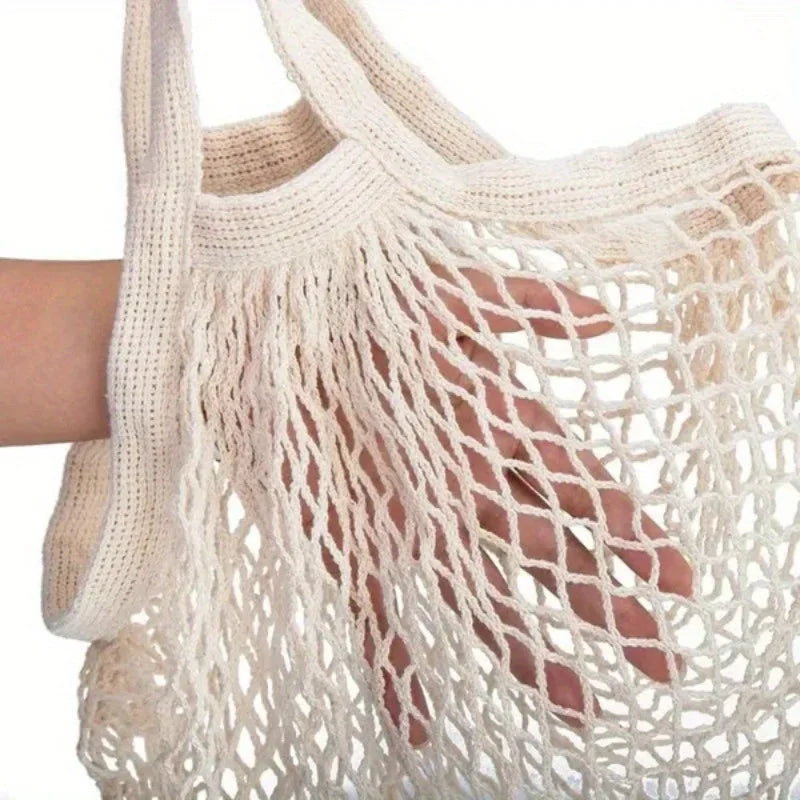 Reusable Fruit Vegetable Bag Washable Mesh Grocery Bags String Bags Net Shopping Bags Mesh Bags for Fruit Storage  Shopping bag