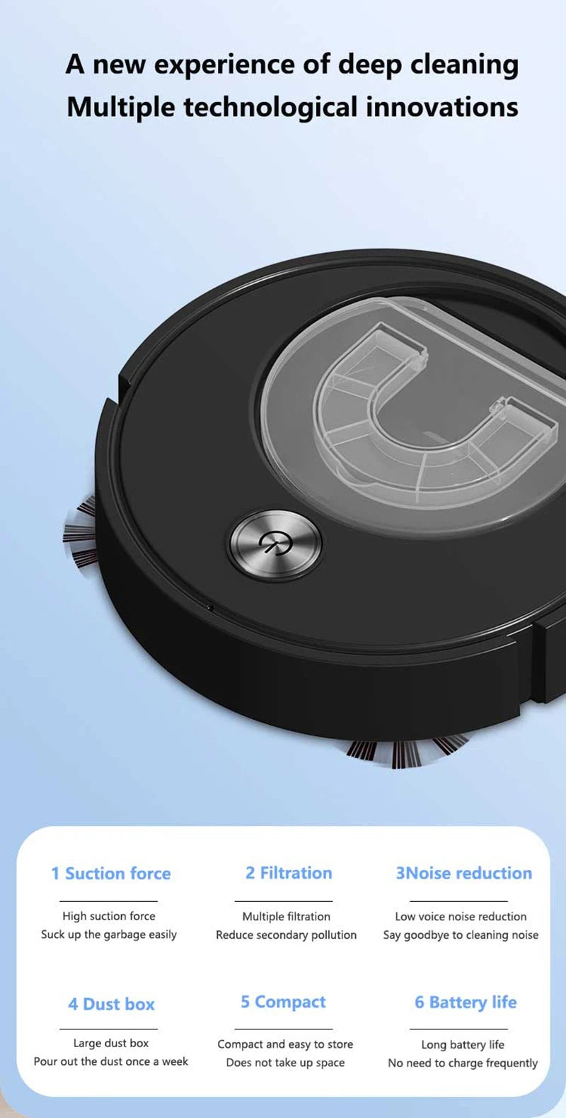 2026 New Intelligent Sweeping Robot Fully Automatic Sweeping Machine 3 In 1 Vacuum