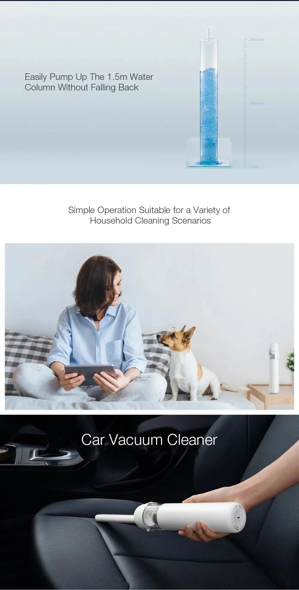 Mijia Cordless Vacuum Cleaner Portable Compact Dust Catcher Rechargeable For Car Computer Sofa Gap Cleaning