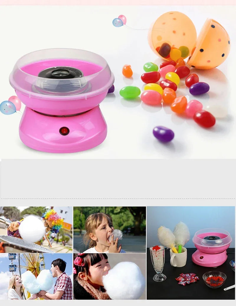 Electric DIY Sweet Cotton Candy Maker Marshmallow Machine MINI Portable Cotton Sugar Floss Machin