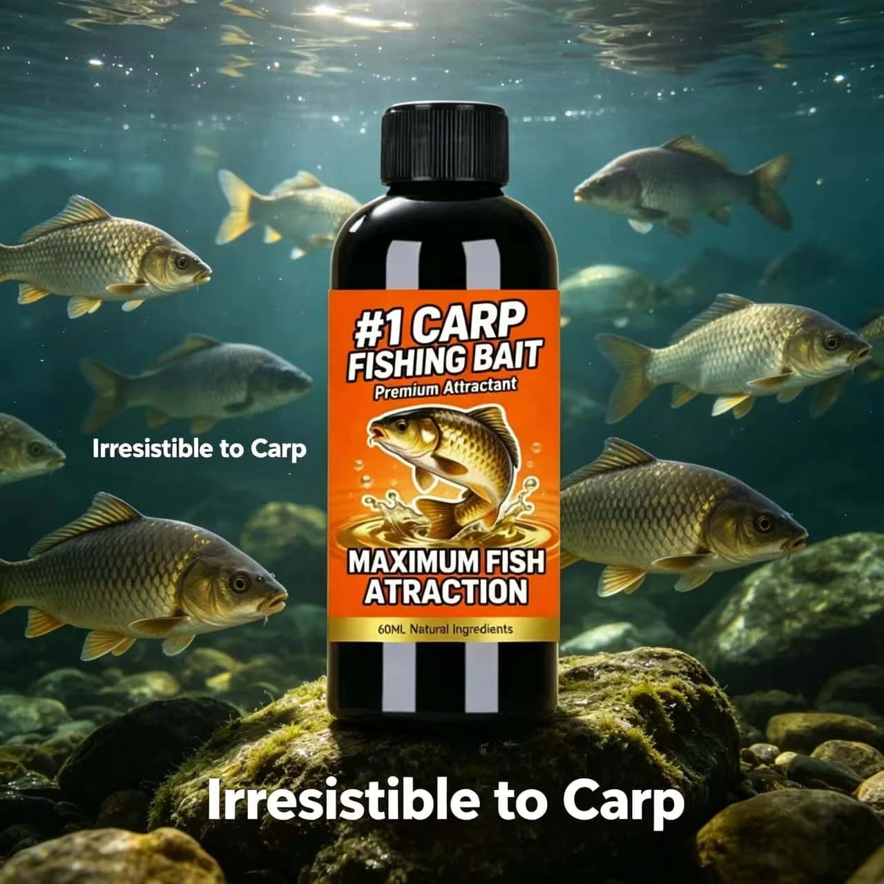 2026 New #1 CARP Fishing Bait Premium Attractant – Natural Ingredients 60ml for Maximum Fish Attraction, Top-Rated Carp Bait