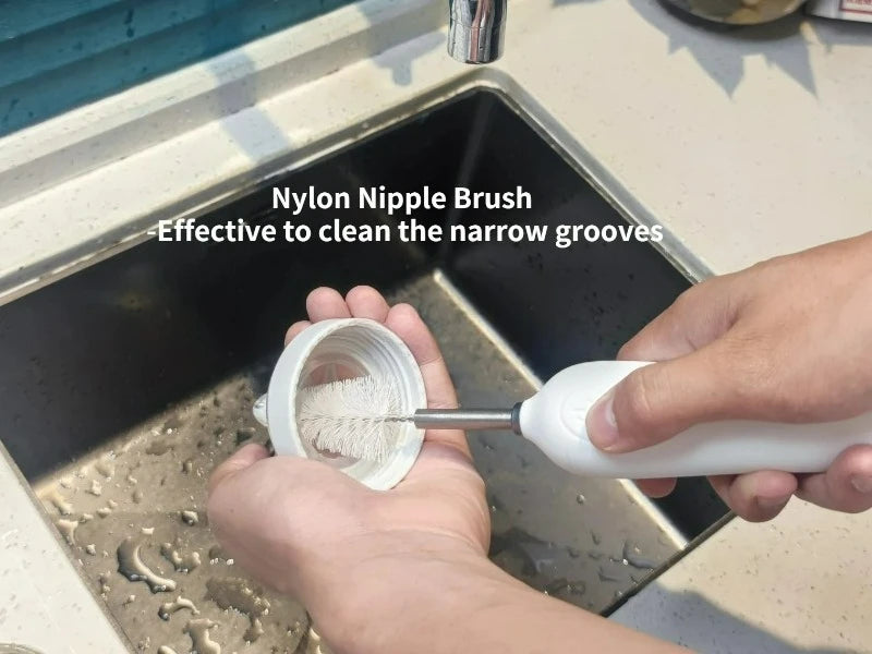 Household Cordless Power Rotating Spin Scrubber  Bottle Brush , Electric Cleaning Brush With 3 Replaceable Brush Heads