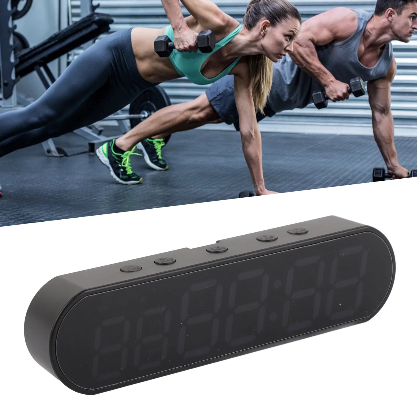 Fitness Interval Timer Portable Gym Timer Multifunctional 1000mAh USB Fitness Sports Interval Workout Timer Alarm Clock