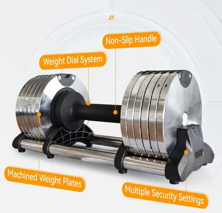 Wholesale 28kg Commercial Adjustable Dumbbell Set High Quality Fitness Gym Equipment Iron and Steel Material for Training