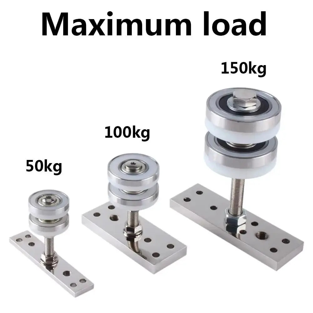 Heavy Duty Folding Door Pulley Silent Operation Durable Construction Hanging Wheel Universal Design High Load-Bearing