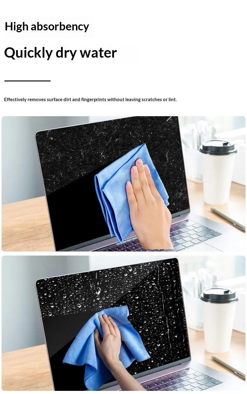 Cleaning Cloth, Pearl Screen Cleaning Cloth, Lcd Tv Screen Cleaning Microfiber Cloth, Eyeglass Magic Cloth, Camera Lens Cleaning Cloth, Suitable for Mobile Phones, Macbook, Laptop, Monitor, Lint-Free