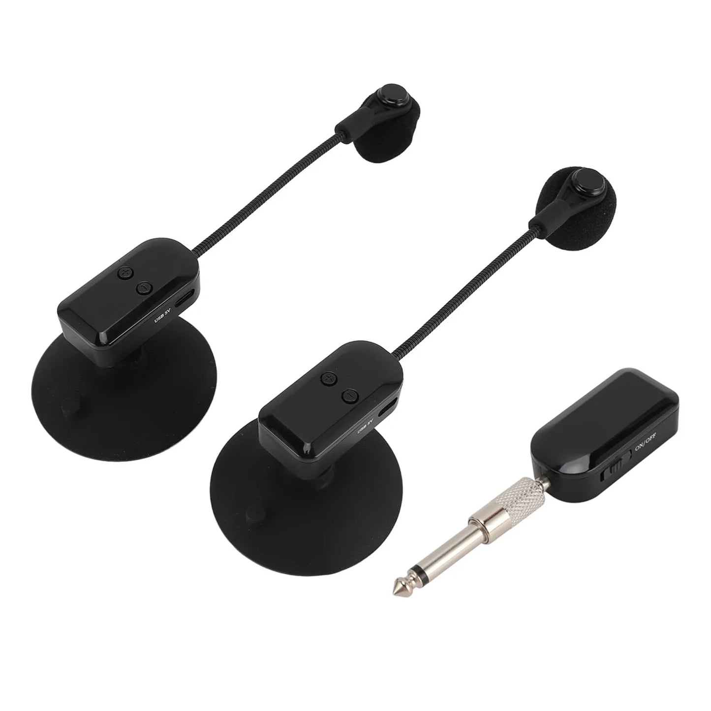 Wireless Instrument Microphone 2.4G Wireless 360° Rotation Guitar, Violin, Accordion, Guzheng Performance Wireless Microphone