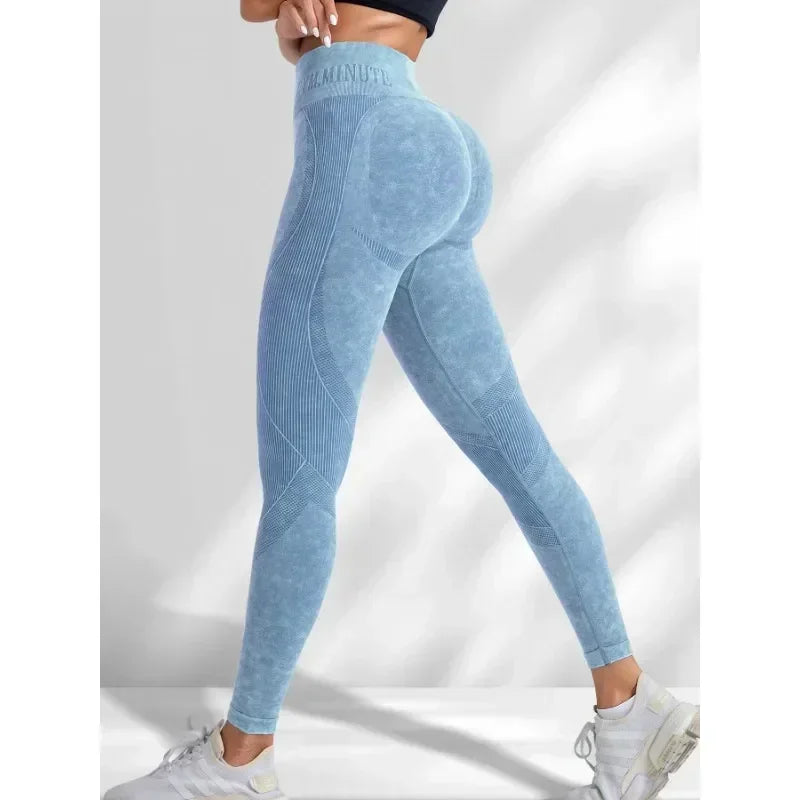 Women Seamless Gym High Waist Yoga Pants Hip Lifting Outdoor Sports Tight Waist
