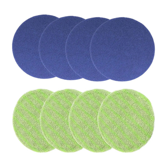 4Pcs Round Mop Replacement Pads 16.5cm Floor Cleaning Electric Rotary Mop Pads Floor Scrubber Pads for Spin Scrubber Mops