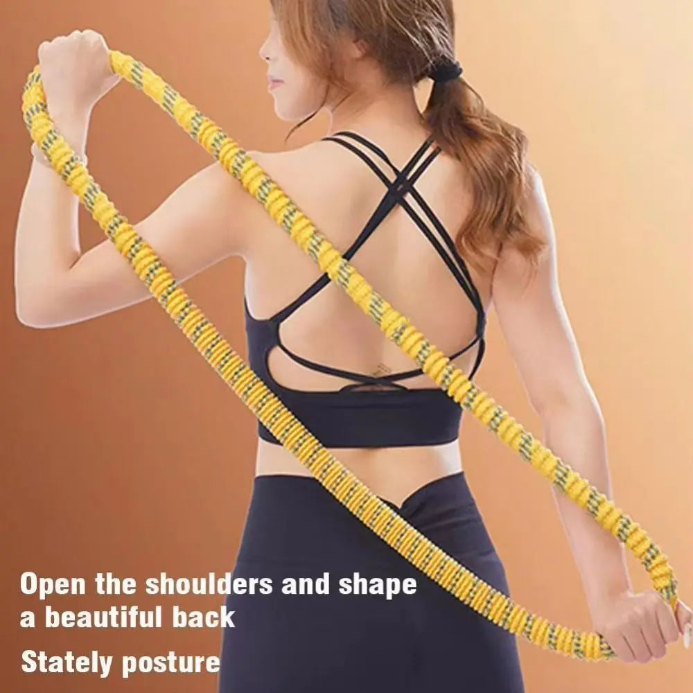 Portable Fat Burning Sports Hoop Foldable Soft Spring Spring Tube Yoga Circle Adjustable Durable Fitness Circle Aerobic Exercise