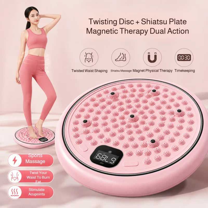 Multifunctional Exercise Waist Twisting Foot Massage Waist Torsion Disc Fitness Equipment slimming Digital Display Twisting Disc