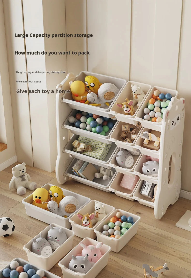 Children's toy storage  large capacity classification multi-layer storage rack baby locker Shelf organizer Children's bookshelve