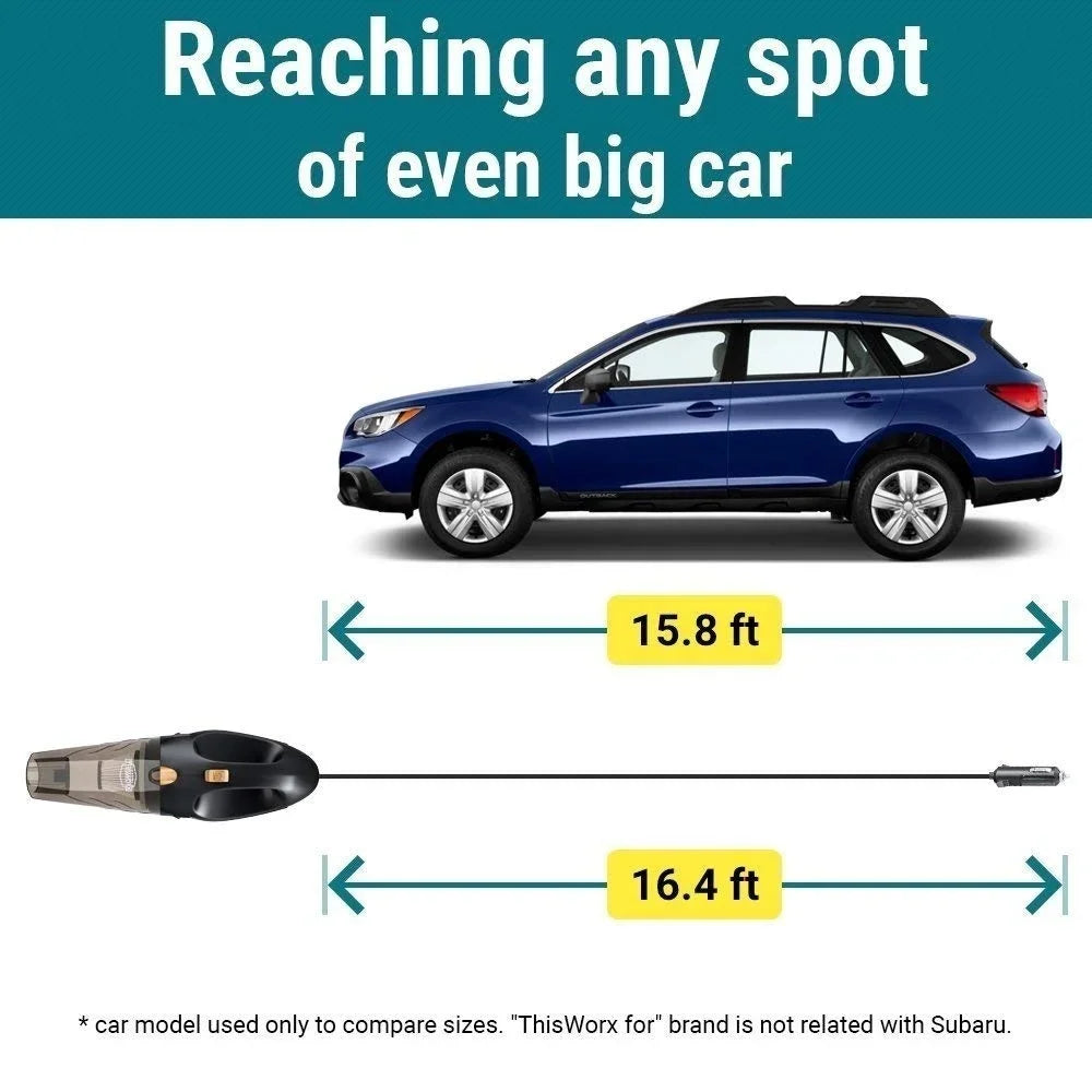 12V Portable Car Vacuum Cleaner Handheld Wet Dry Powerful Suction Auto Cleaning Cordless Rechargeable for Vehicle Detailing