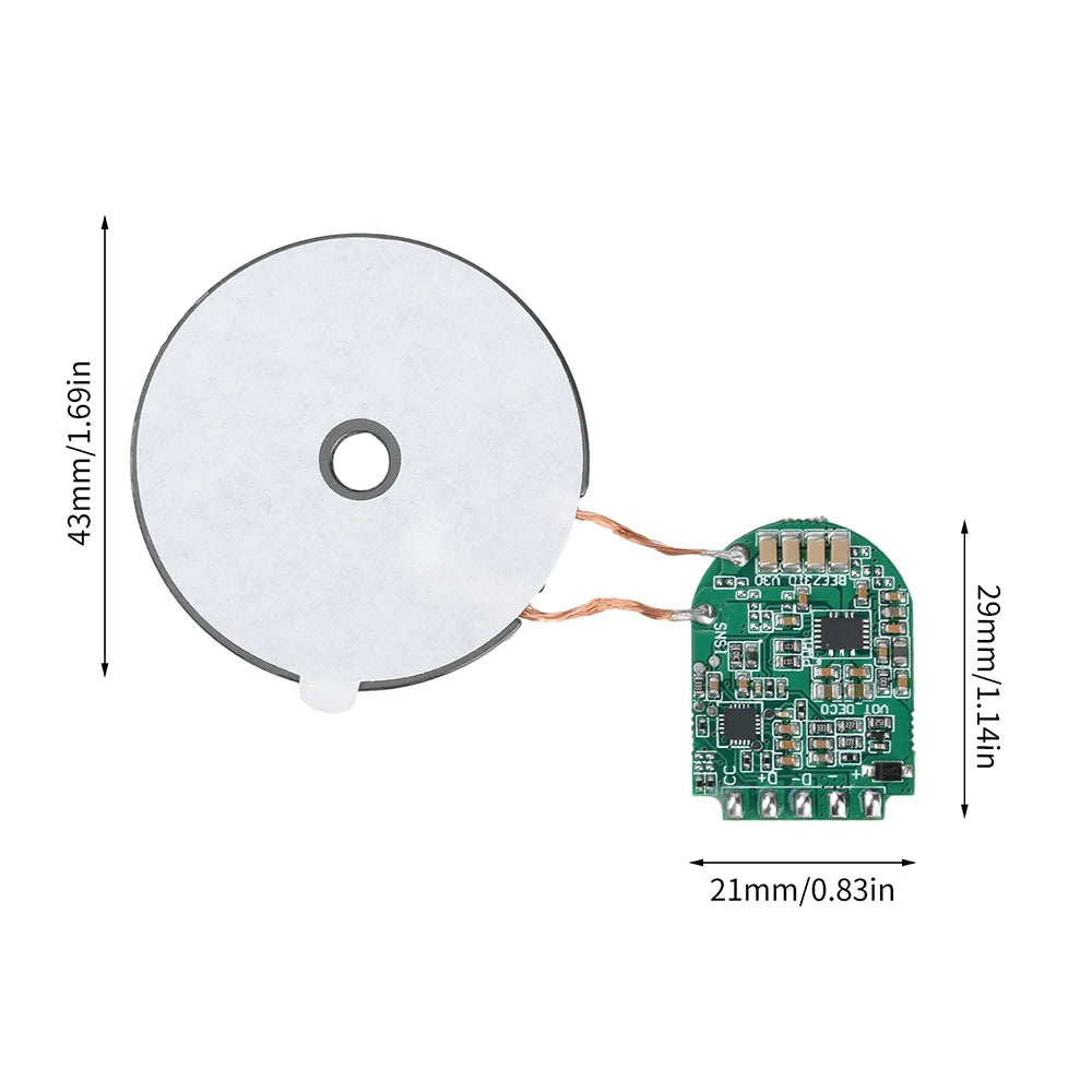 15W Wireless Charging Module Transmitter PCBA Wireless Charger Motherboard Magnetic Wireless Charging Motherboard + Coil