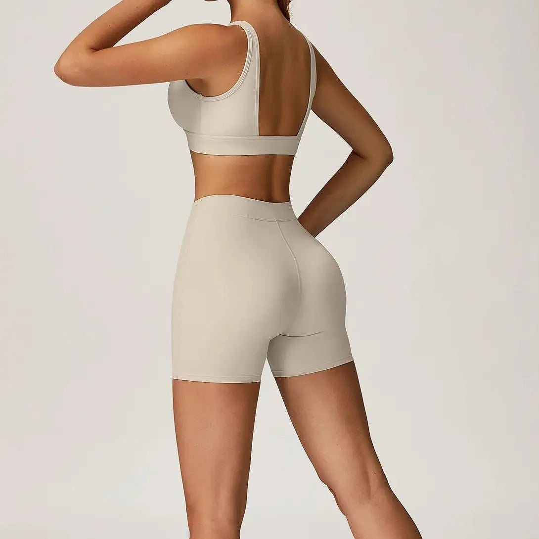 Yoga Set 2 Pieces Gym Clothes Yoga Outfits For Women Tracksuits Workout Long Sleeved Fitness Set Sport Bra Crop Top Gym Leggings