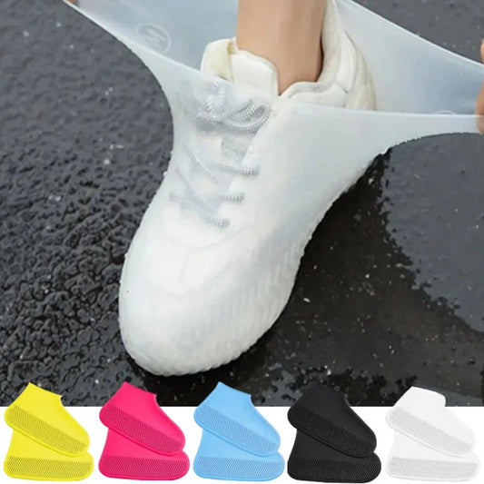 Reusable Waterproof Rain Shoes Covers Silicone Outdoor Rain Boot Overshoes Walking Shoes Accessories Reusable Shoe Cover