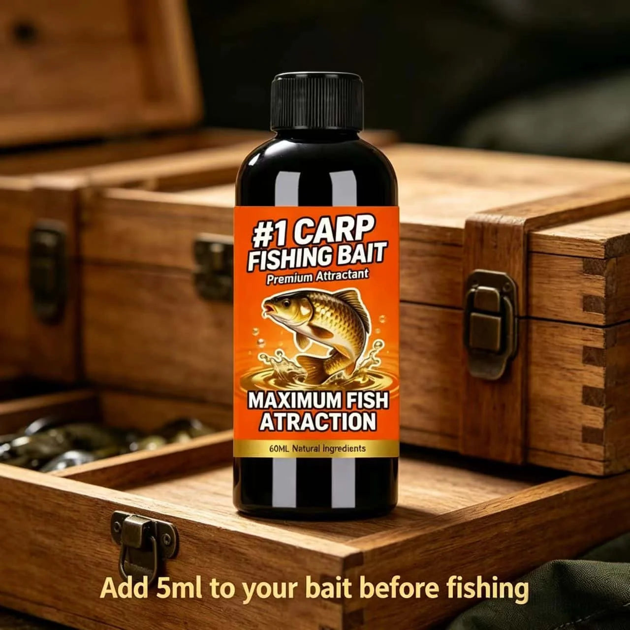 2026 New #1 CARP Fishing Bait Premium Attractant – Natural Ingredients 60ml for Maximum Fish Attraction, Top-Rated Carp Bait