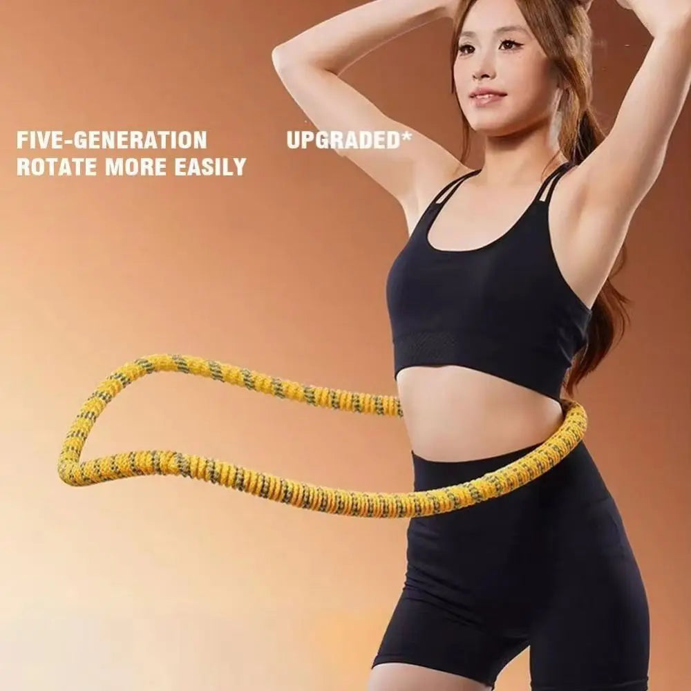 Portable Fat Burning Sports Hoop Foldable Soft Spring Spring Tube Yoga Circle Adjustable Durable Fitness Circle Aerobic Exercise