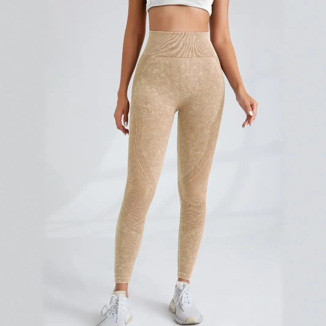 Women Seamless Gym High Waist Yoga Pants Hip Lifting Outdoor Sports Tight Waist