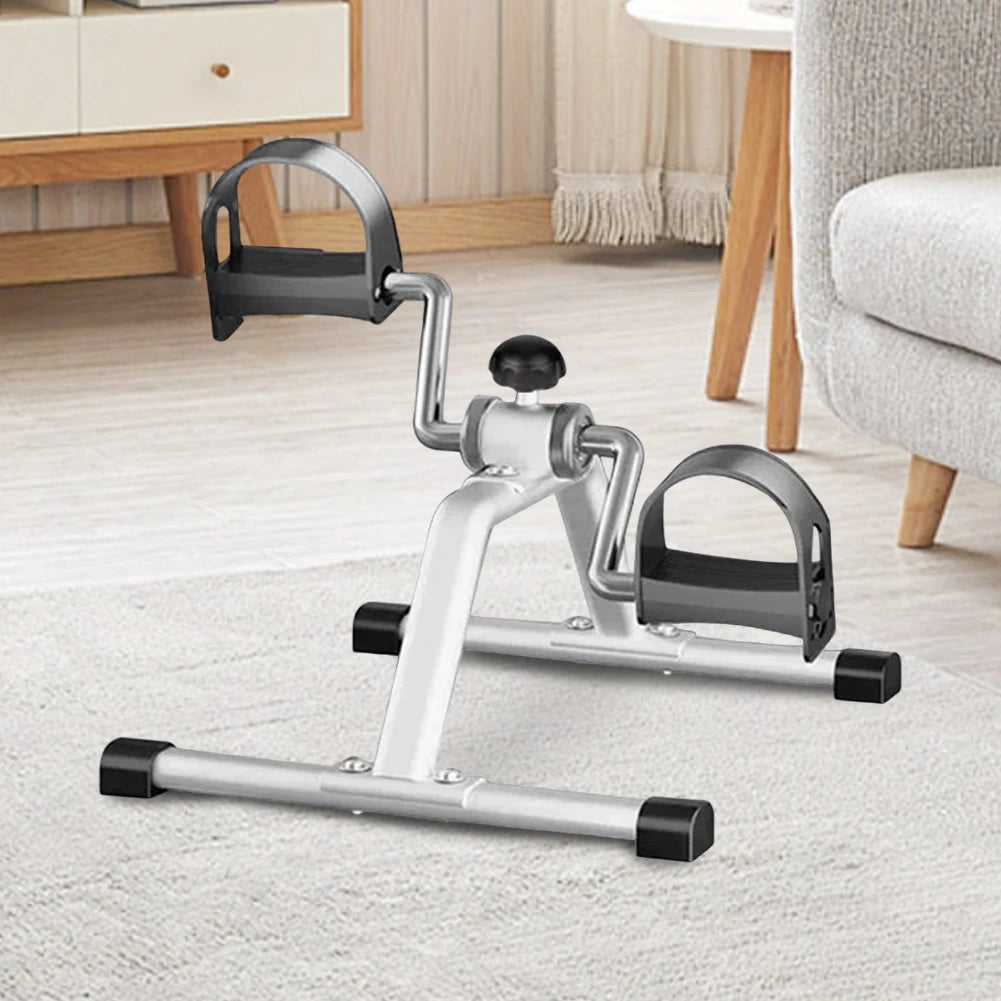 Folding Portable Stationary Exercise Bike with Adjustable Resistance Cycle Pedal Exerciser for Indoor Physical Therapy
