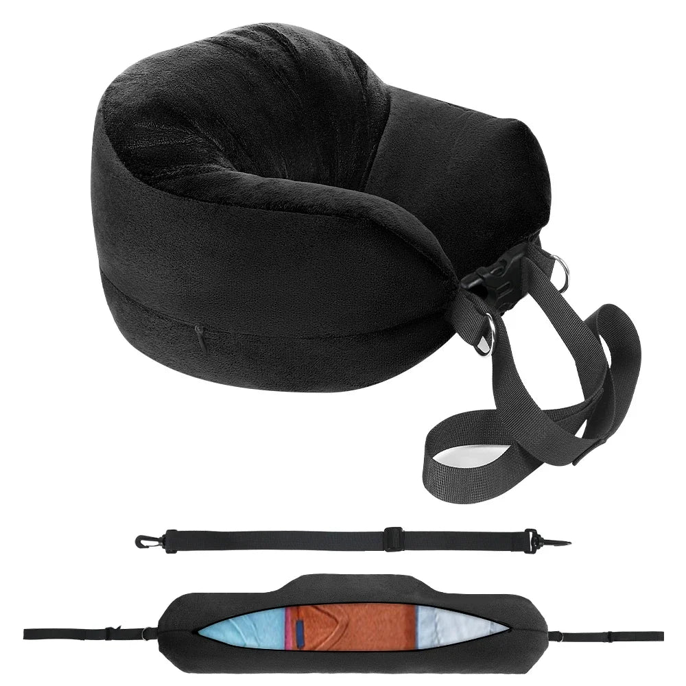 U-Shaped Travel Pillow, Refillable with Clothes And Daily Essentials, Essentials Car And Plane Trips,Travel Essentials